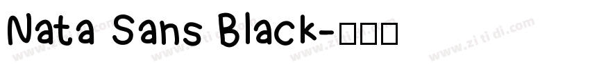 Nata Sans Black字体转换
